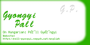 gyongyi pall business card